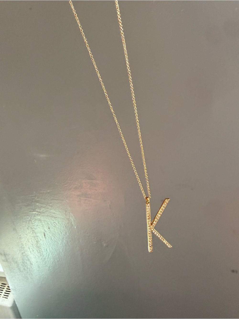 Forever 21 Gold K Initial Pendant Necklace